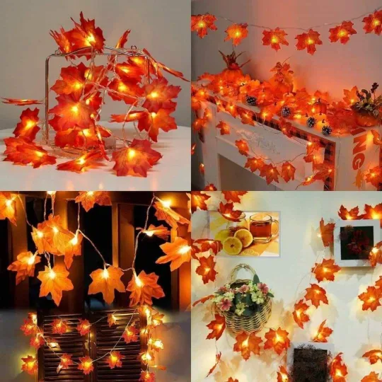 Maple Leaf Decorations String Lights 